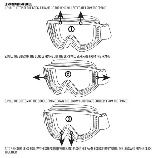 Valken Tango Thermal Goggles with 3 lenses and prescription insert and pouch
