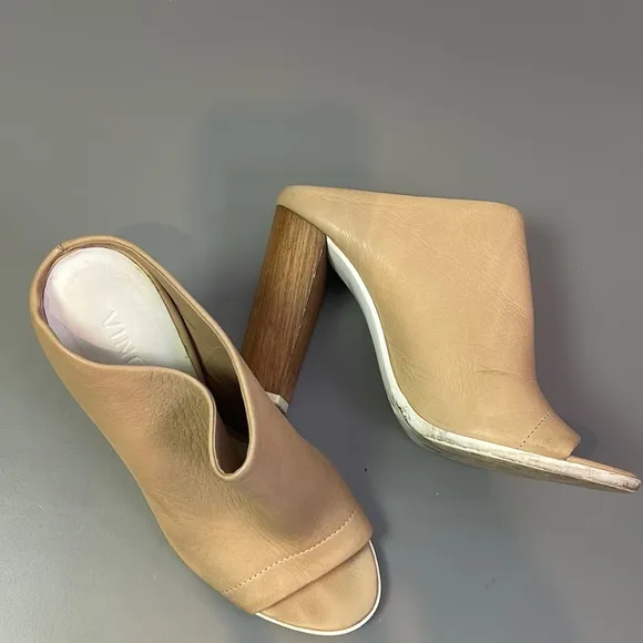 VINCE ALLISON NUDE MULE HEEL 8.5