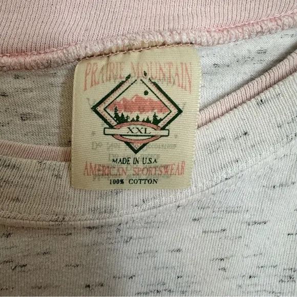 Vintage 90s Yellowstone T-Shirt Dress Sleep Pajama XXL Pink Gray Outdoor Graphic