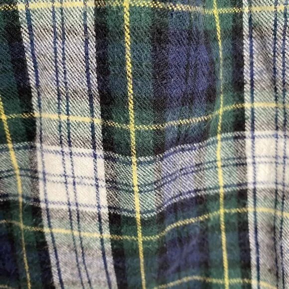 Vintage L.L. Bean Ladie’s Cotton Flannel Chamois Zip-Up Plaid Shirt Jac Size S