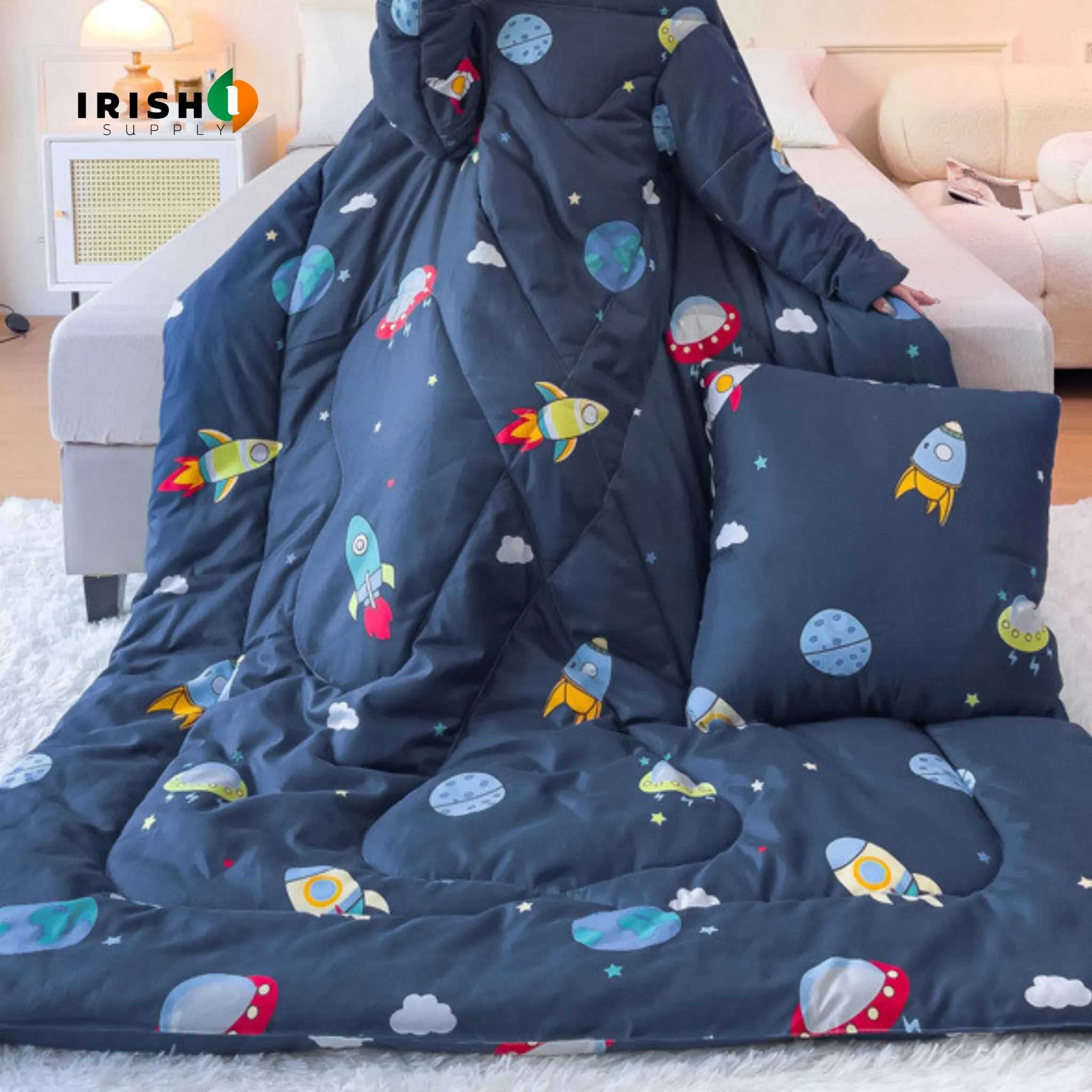 WARMNEST Plush Wearable Sofa Blanket