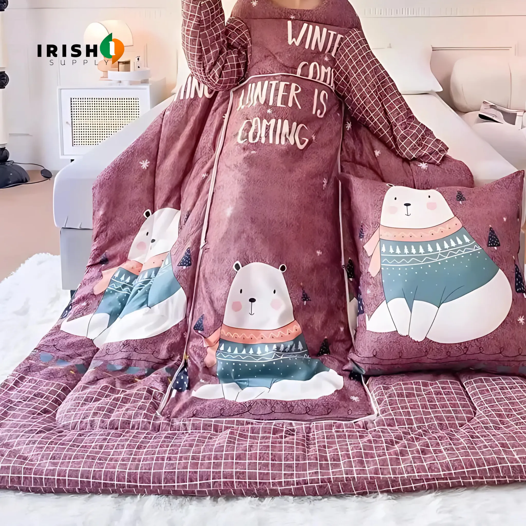 WARMNEST Plush Wearable Sofa Blanket