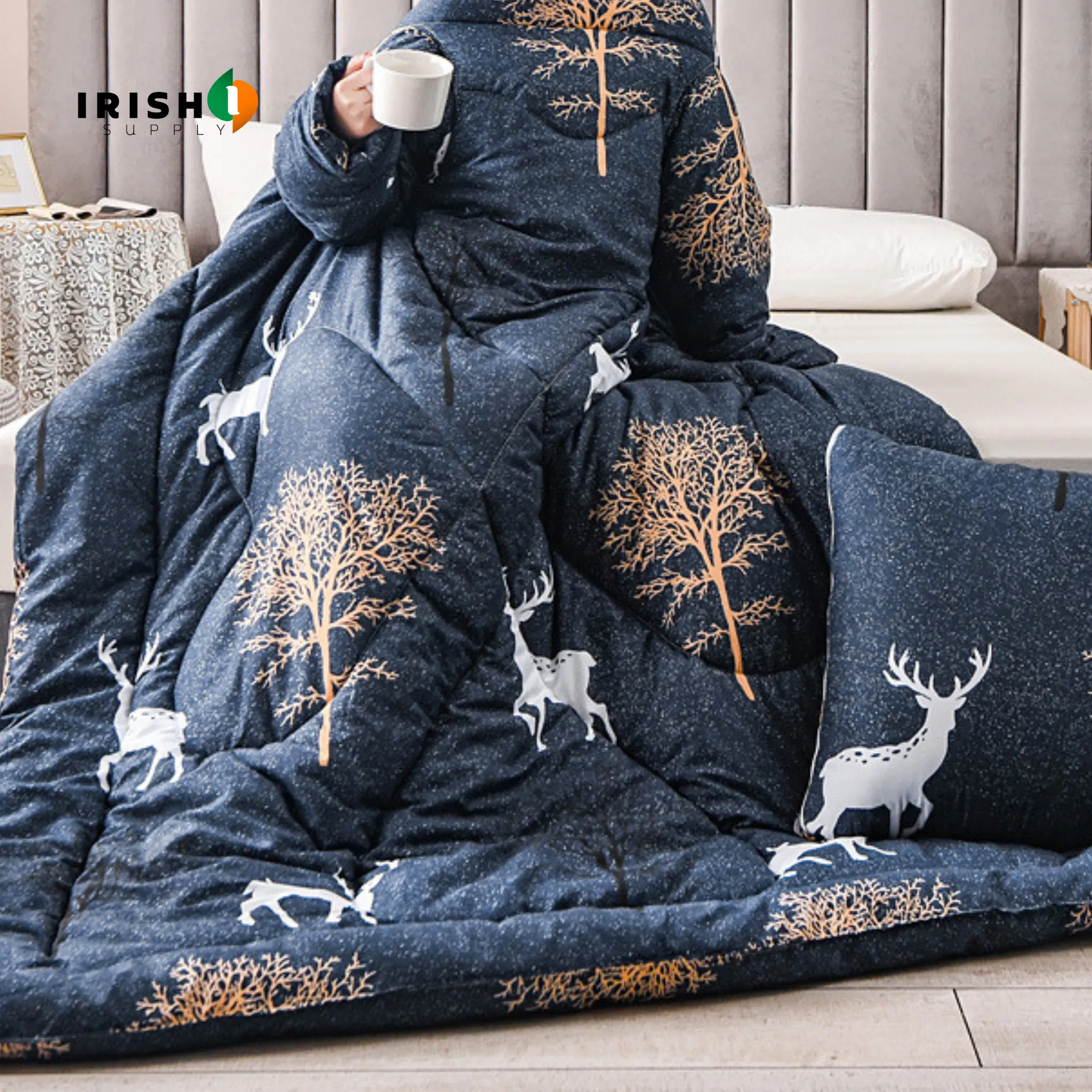 WARMNEST Plush Wearable Sofa Blanket