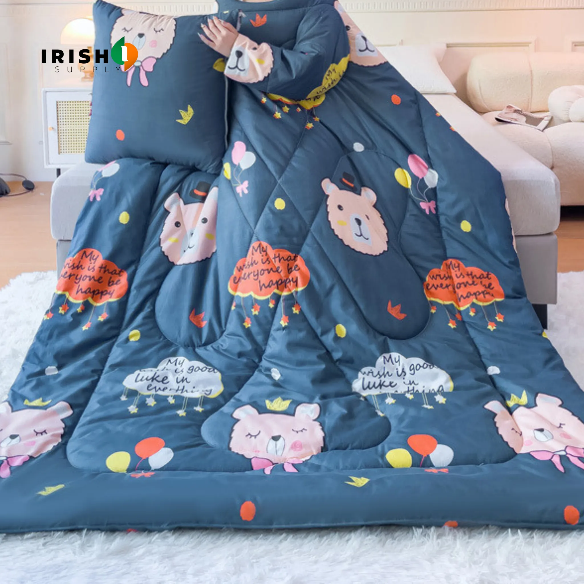 WARMNEST Plush Wearable Sofa Blanket