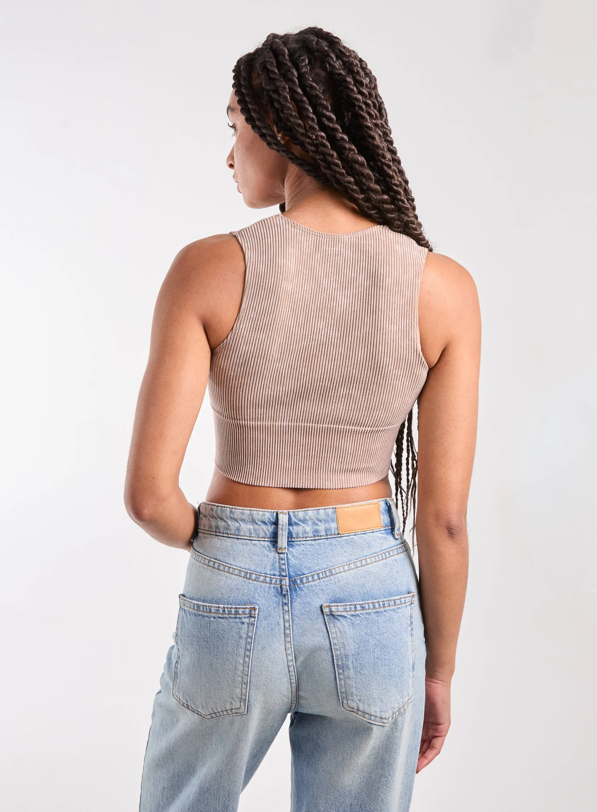 Washed Active Crop Top