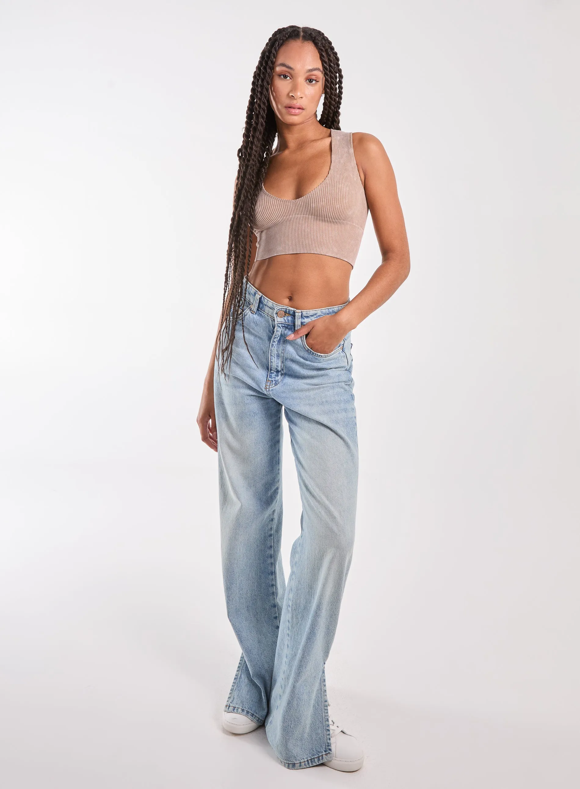 Washed Active Crop Top