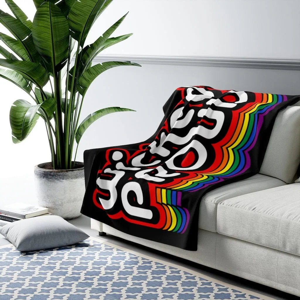 Wicked Proud Retro Sherpa Fleece Blanket
