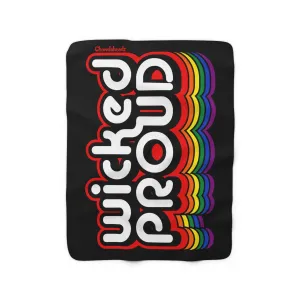 Wicked Proud Retro Sherpa Fleece Blanket