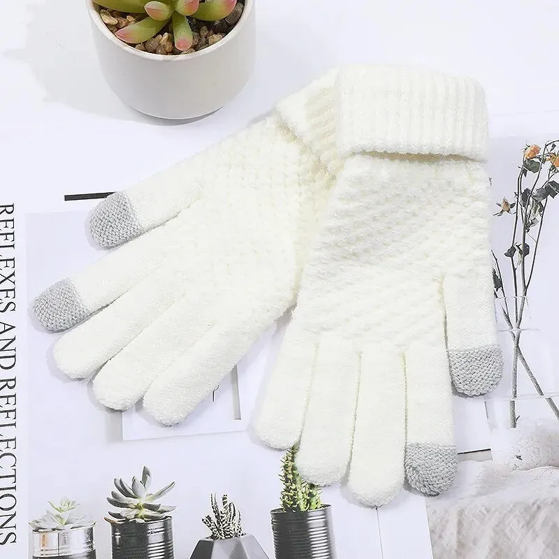 Women  Fashion Girls Cat Claw Paw Plush Mittens Warm Soft Plush Winter Gloves