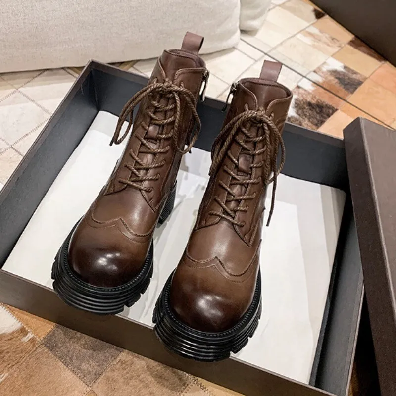 Women Winter Fleece Lining Warm Moto Biker Ankle Boots