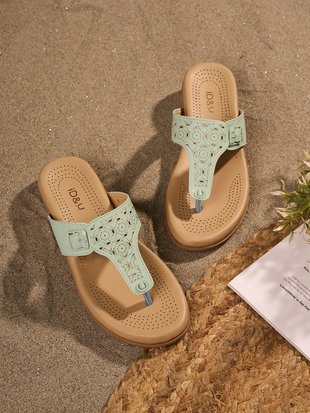 Women's Mint Thong Sandals (IU6011)