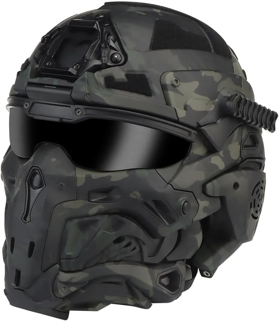WOSPORT W Assault Juggernaut Helmet with Googles   Mask   Comms   Fan