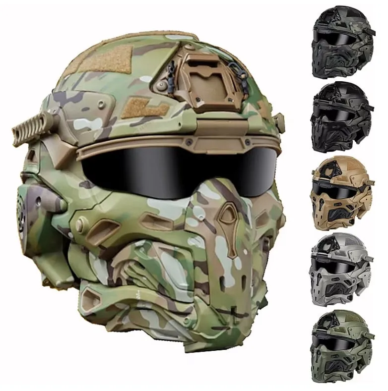 WOSPORT W Assault Juggernaut Helmet with Googles   Mask   Comms   Fan