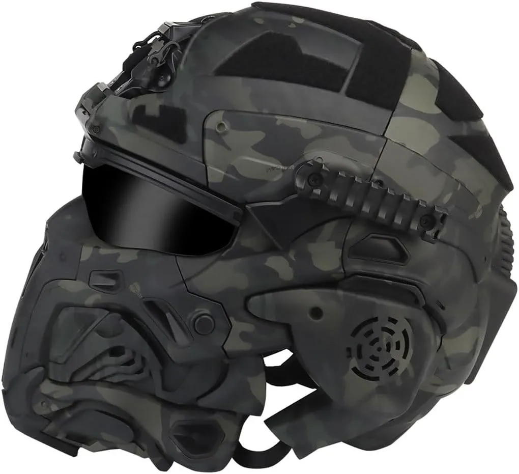 WOSPORT W Assault Juggernaut Helmet with Googles   Mask   Comms   Fan