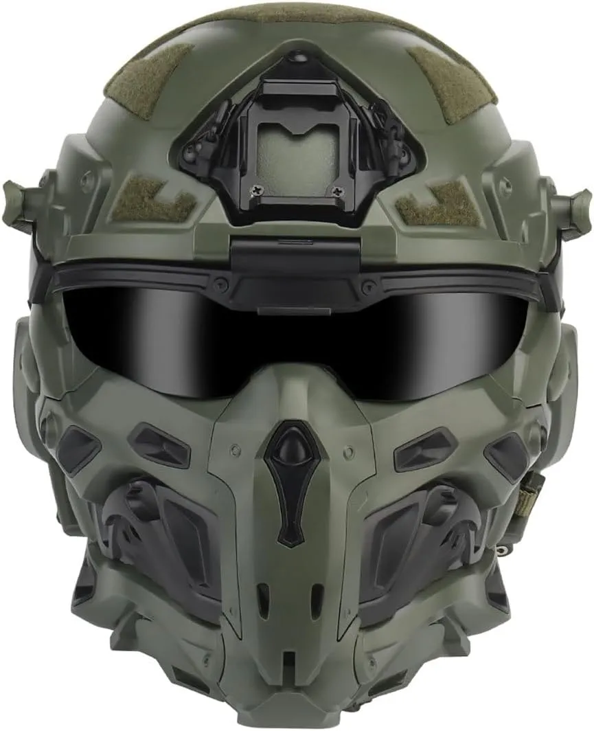 WOSPORT W Assault Juggernaut Helmet with Googles   Mask   Comms   Fan