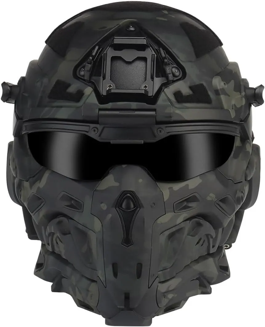 WOSPORT W Assault Juggernaut Helmet with Googles   Mask   Comms   Fan