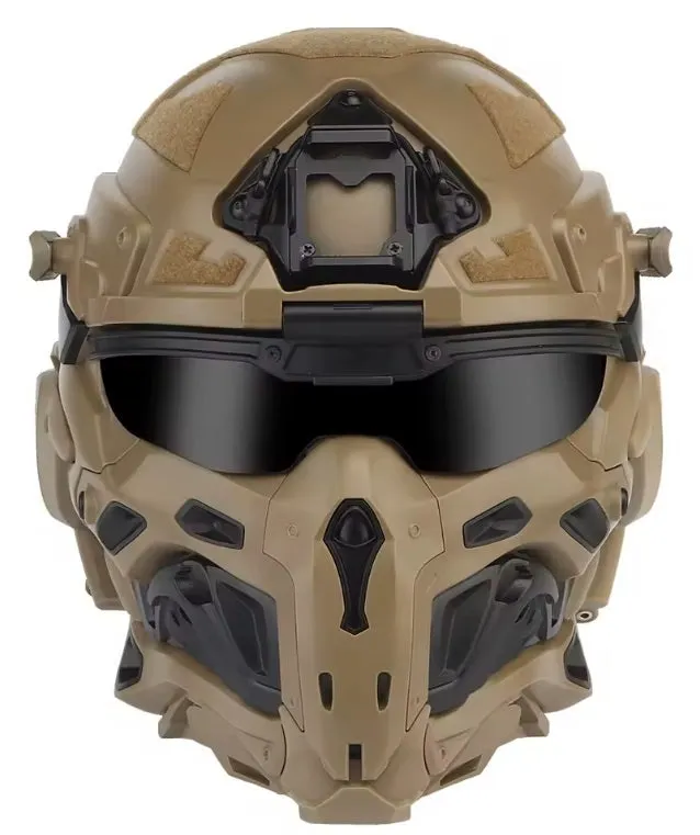 WOSPORT W Assault Juggernaut Helmet with Googles   Mask   Comms   Fan