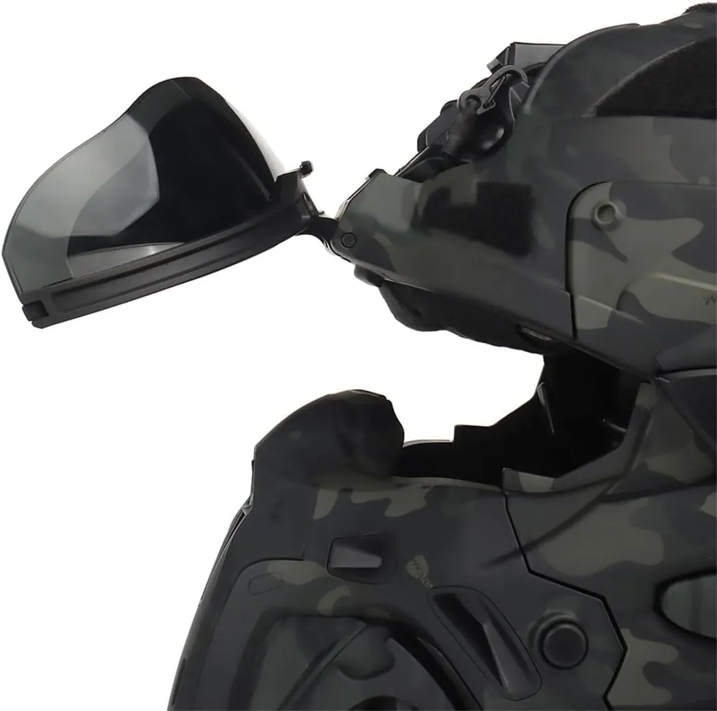 WOSPORT W Assault Juggernaut Helmet with Googles   Mask   Comms   Fan