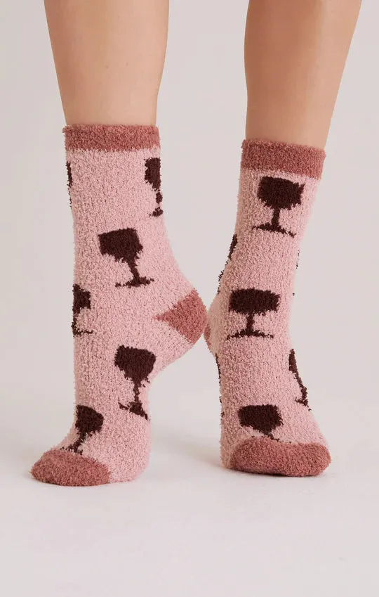 Z Supply 2 Pack Wine Plush Socks