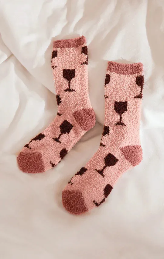 Z Supply 2 Pack Wine Plush Socks